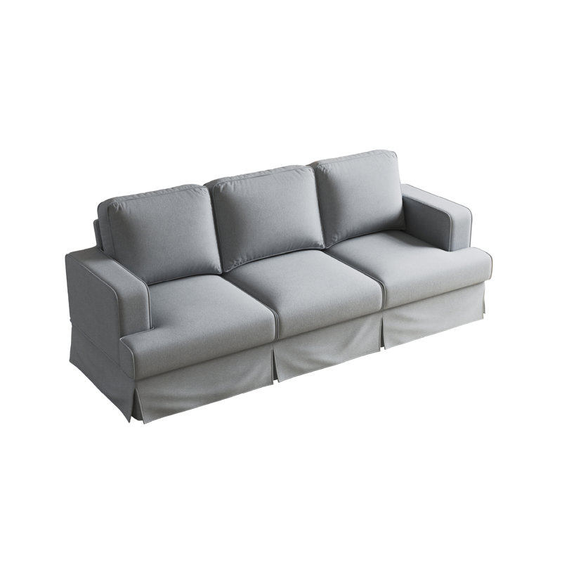 Gracie Oaks Sofa, 89 inch Slipcovered Sofa with Washable Gracie Oaks Sofa, 89 inch Slipcovered Sofa with Washable